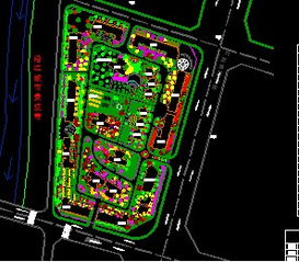 某小区绿地设计平面图免费下载 园林绿化及施工